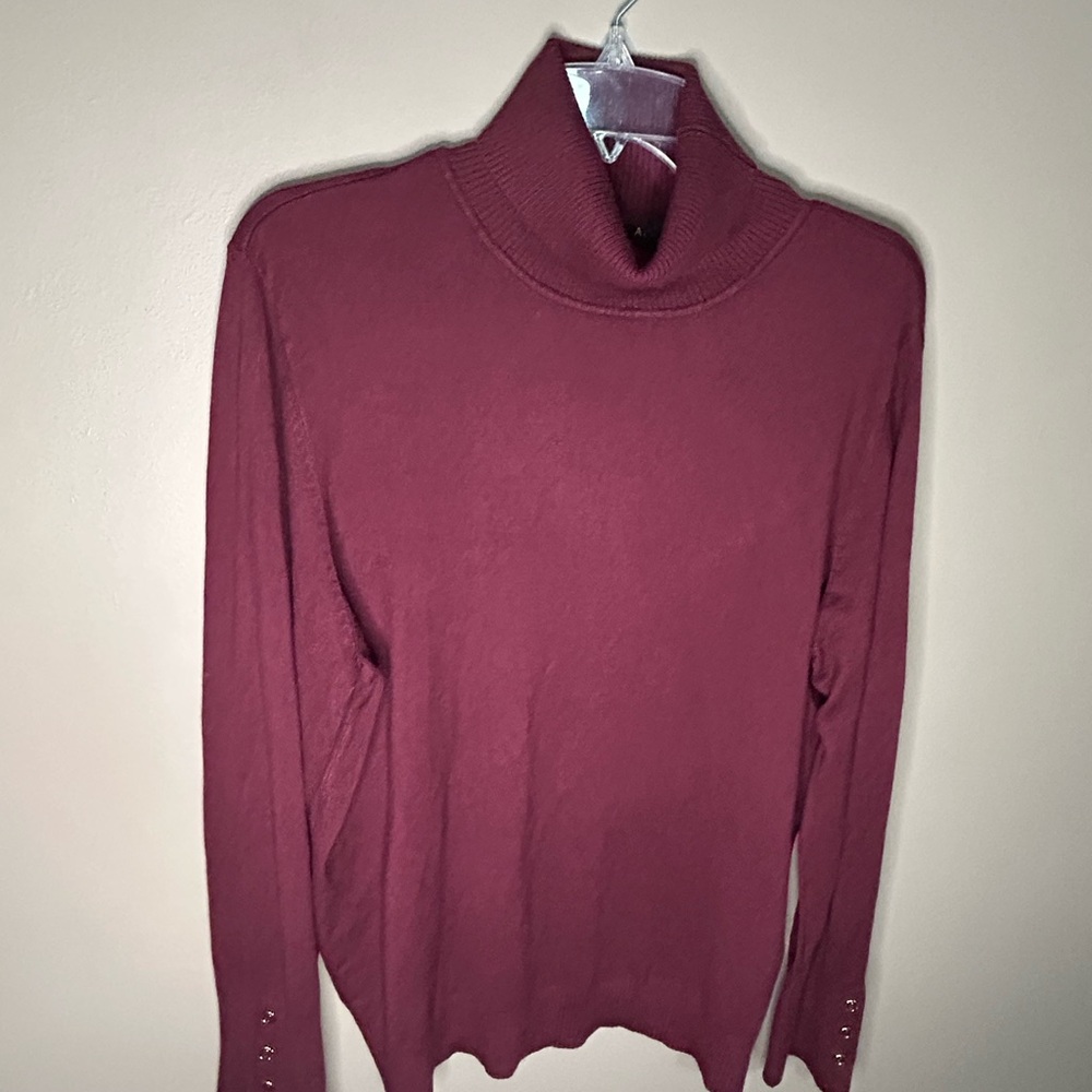 Joseph A Women’s Windsor Wine Knit Sweater Size XL - Picture 3 of 9